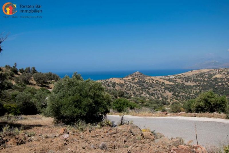 Triopetra Kreta Triopetra Grundstück mit Meerblick in der Nähe von Agios Pavlos und Triopetra Strand Grundstück kaufen